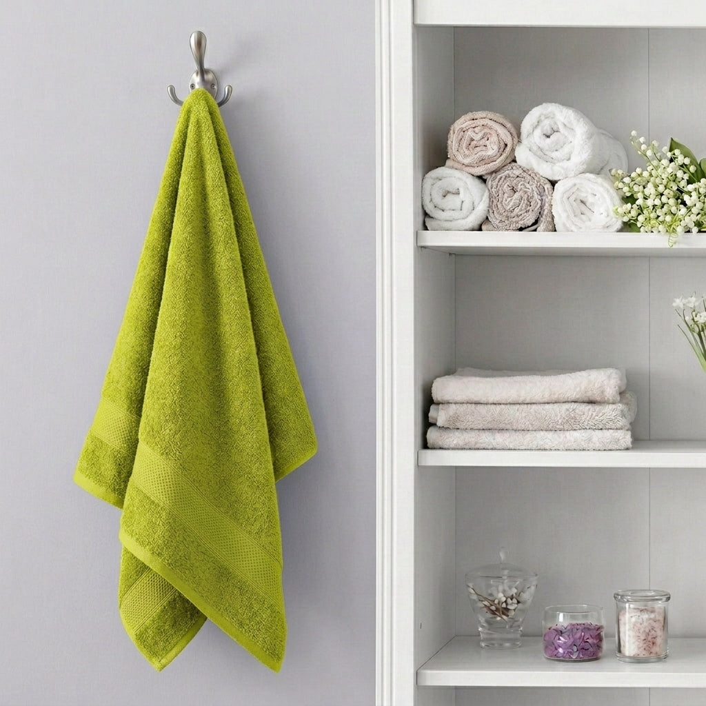 Premium Cotton Towel  Neon Green-500 GSM