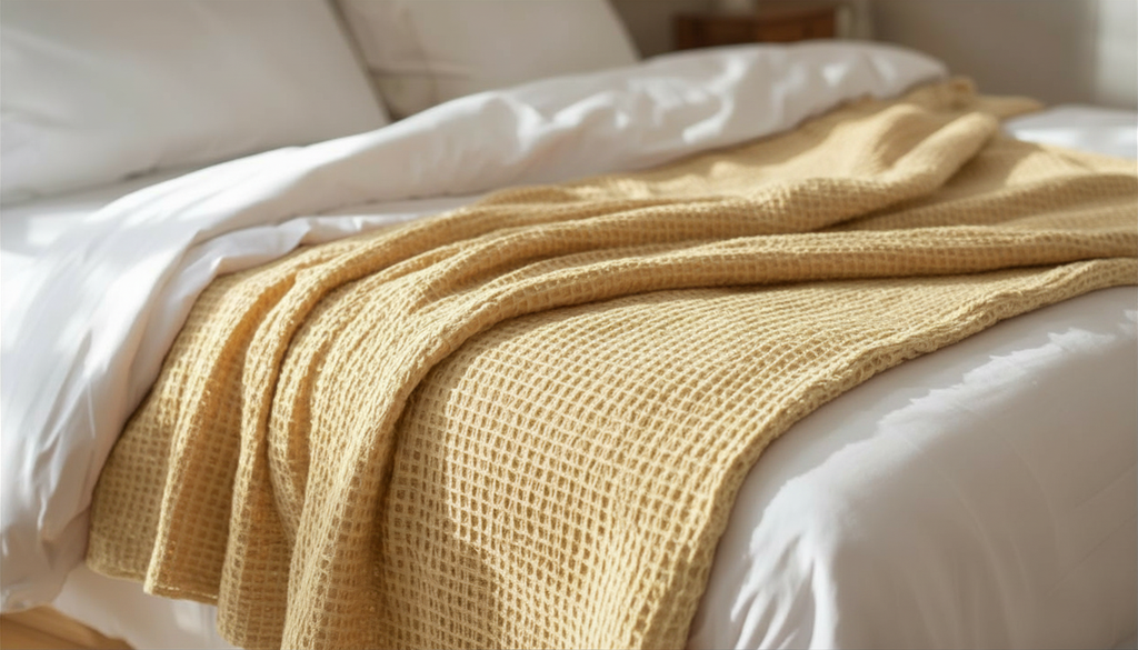 Thermal Blanket Waffle Knit-Buttercup Yellow
