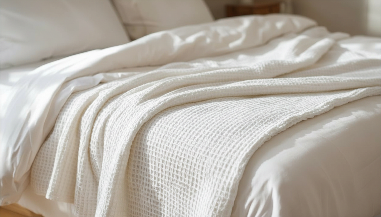 Thermal Blanket Waffle Knit-Pure White