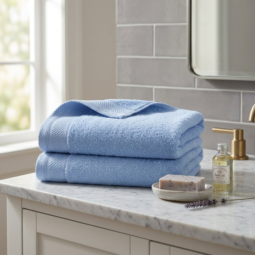 Premium Cotton Bath Towel 50 × 100 cm – 480 GSM | Soft & Absorbent