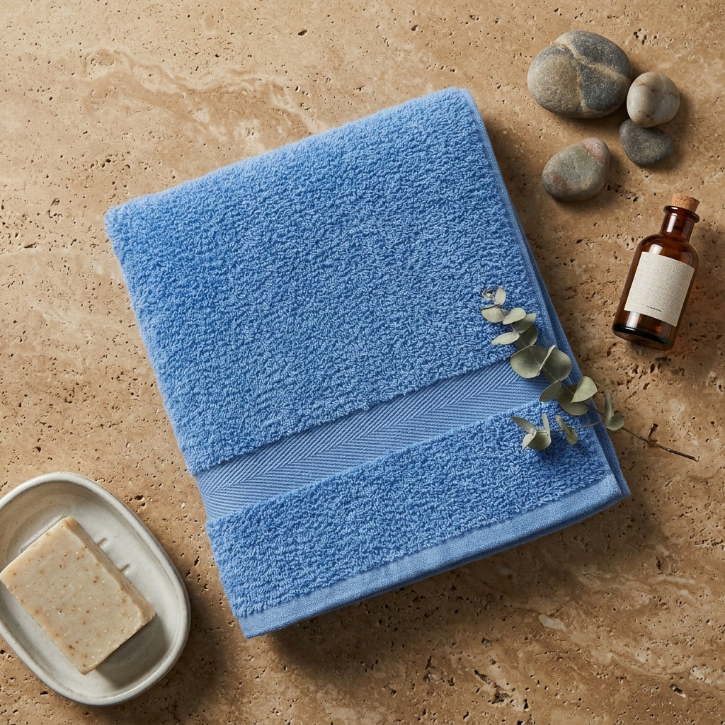 Premium Cotton Towel Aqua Blue-500GSM