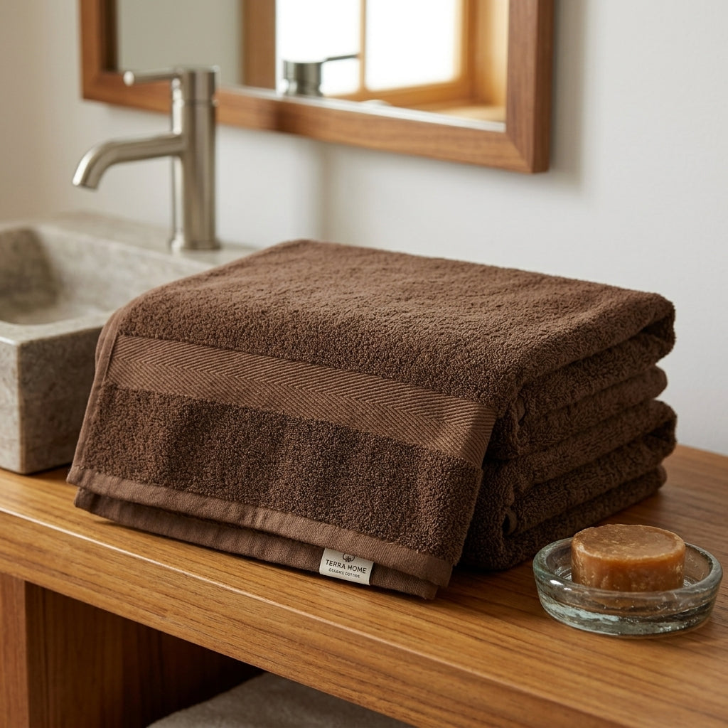 Premium Cotton Towel Chocolate Brown-500 GSM
